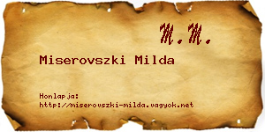 Miserovszki Milda névjegykártya